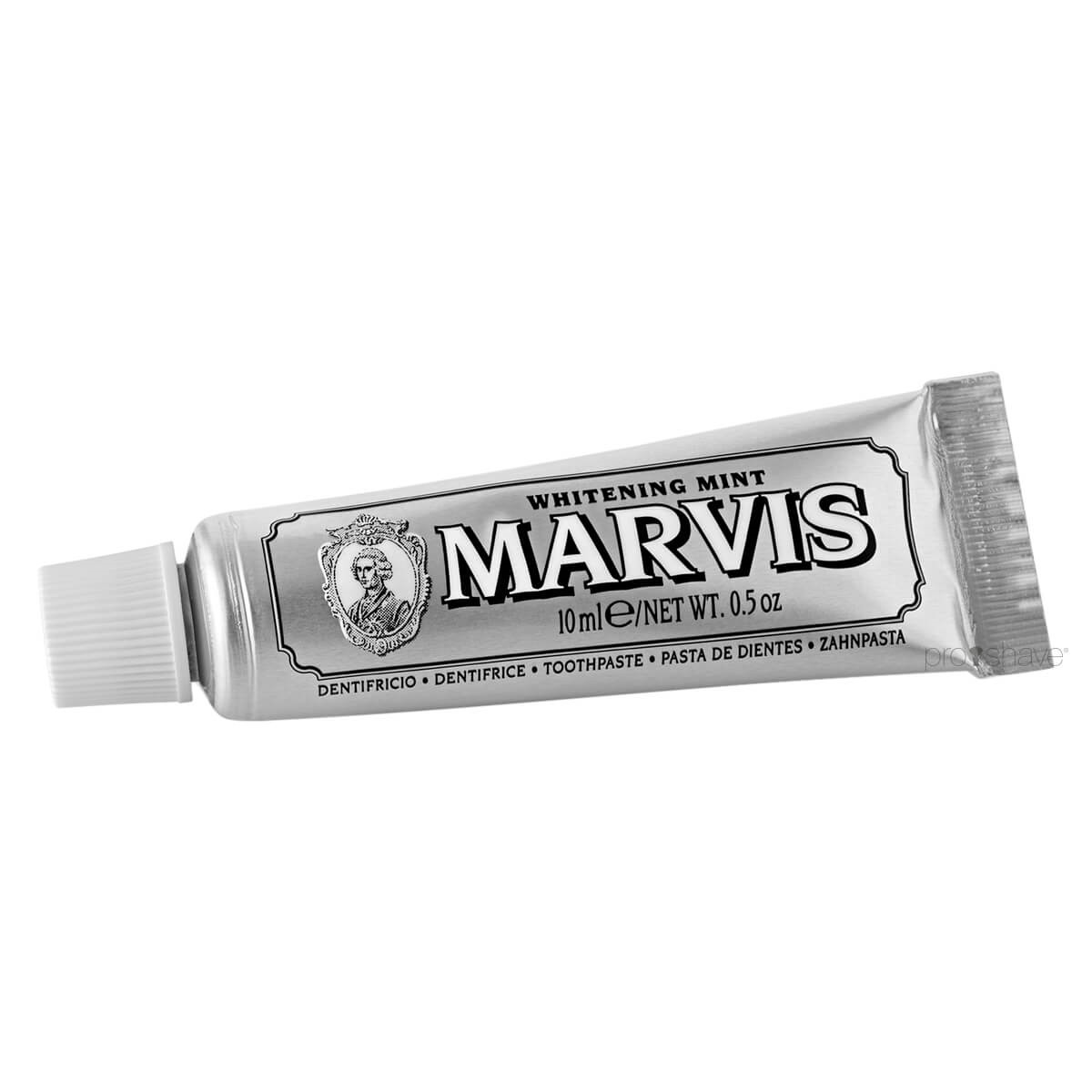 9: Marvis Whitening Mint Tandpasta, Rejsestørrelse, 10 ml.